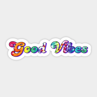 Rainbow Groovy Good Vibes Sticker